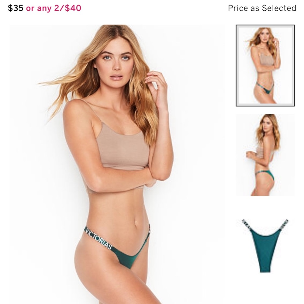 NWT Shine Strap Brazilian Panty